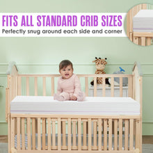 Load image into Gallery viewer, Sleepah Crib Mattress Dual Sided Cooling Memory Foam (52" x 28" x 5") Waterproof Washable Breathable Certipur Certified for Babies & Toddlers Fit Toddler Bed (Pink)