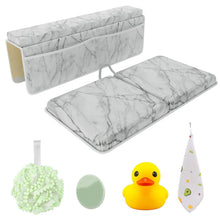 Load image into Gallery viewer, Sleepah Bath Kneeler and Elbow Kneeling Rest Pad Set for Baby Bathing – Waterproof Soft Memory Foam Mat Organizer Baby & Toddler Bath Time Toys Sponge