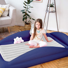 Load image into Gallery viewer, Inflatable Toddler Travel Bed – Kids Blow Up Air Mattress + Safety Bumpers