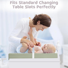 Load image into Gallery viewer, Organic Cotton Contoured Changing Pad by Sleepah – 100% Waterproof & Non-Slip Soft Breathable & Washable Cover – Three-Sided Change Pad with Certipur Certified Foam (Green)