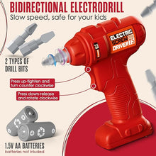 Load image into Gallery viewer, Kids Tool Bench with Realistic Tools and Electric Drill, 83 Pcs Transformable Kids Tool Set with Clothes, Toddler Tool Bench Learning Gift for Boys & Girls3, 4, 5 Stickers Vest