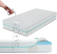 Load image into Gallery viewer, Sleepah 5.5” Crib & Toddler Bed Mattress Dual Sided Cooling Memory Foam – Waterproof Washable Breathable Soft Cotton Fabric – CertiPUR Firm Baby Mattress - Toddler Mattress Baby Crib Mattress