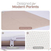 Load image into Gallery viewer, Baby Play Mat for Floor 50" x 50" – Waterproof Vegan Leather Tummy Time Mat – Easy to Clean with Removable Cover – Foam Support with Non-Slip Bottom for Infant, Kids & Toddler Crawling