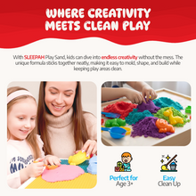 Load image into Gallery viewer, Sleepah Play Sand Sensory Sand Set for Boys & Girls Age 3-8 No Mess Never Dries Out Toy Perfect for Shaping Squeezing Scooping Rolling Molding 36p Set 5 Colors