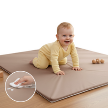 Load image into Gallery viewer, Baby Play Mat for Floor 50" x 50" – Waterproof Vegan Leather Tummy Time Mat – Easy to Clean with Removable Cover – Foam Support with Non-Slip Bottom for Infant, Kids & Toddler Crawling