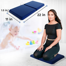 Load image into Gallery viewer, Sleepah Bath Kneeler and Elbow Kneeling Rest Pad Set for Baby Bathing – Waterproof Soft Memory Foam Mat Organizer Baby & Toddler Bath Time Toys Sponge