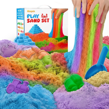 Load image into Gallery viewer, Sleepah Premium Play Sand Set – 5LB of Sensory Toy Sand with Large Molds for Girls & Boys – No Mess Sensory Bin Play Sandbox Art & Crafts Activity Birthday Gift Kids 3 4 5 6 7 8 9 Years Old