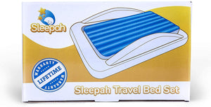 Sleepah Inflatable Toddler Travel Bed With High Safety Bed Rails With Pump Pillow Case – Aquamarine