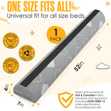 Load image into Gallery viewer, Sleepah Bed Rail for Toddlers Memory Foam Bed Bumper Guard w Dual Non-Slip Pads (Top & Bottom) Bed Rail is Waterproof Washable Soft Removable Cover for Kids, Adults & Seniors  (1 Pack)