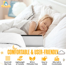 Load image into Gallery viewer, Sleepah Toddler Bed Rail Bumper Guard – Memory Foam with Dual Non-Slip Pads & Waterproof Cover. Soft, Washable, and Removable. Ideal for Kids (2 Pack)