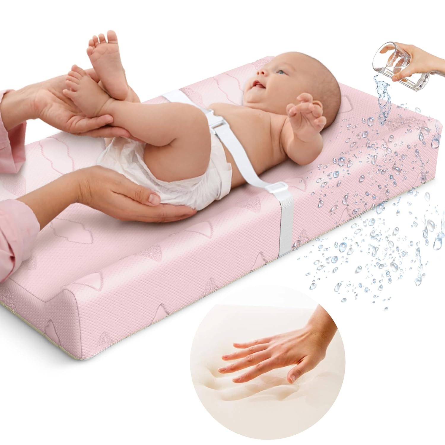 Changing Pad 100% Waterproof Soft Cotton – Foam Contoured Diaper Chang