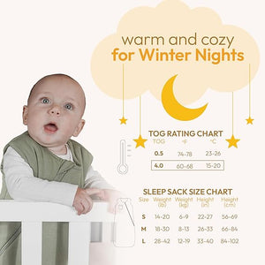 Sleepah Baby Super Soft Viscose Made from Bamboo Warm Fall/Winter Sleep Sack Sleeping Bag for Babies and Toddler 4.0 TOGG