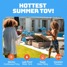 Load image into Gallery viewer, Electric Water Guns with Real Recoil &amp; LED Silencer – Squirt Blaster Toy with Auto Rapid Fire, Rechargeable Battery, Long Range 26FT – Summer Water Toy for Kids Boys Girls Ages 4+

