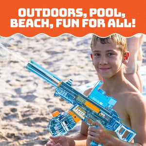 Electric Water Guns with Real Recoil & LED Silencer – Squirt Blaster Toy with Auto Rapid Fire, Rechargeable Battery, Long Range 26FT – Summer Water Toy for Kids Boys Girls Ages 4+