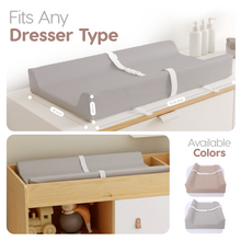 Load image into Gallery viewer, Sleepah Vegan Leather Baby Changing Pad – Contoured Waterproof &amp; Wipeable Foam Changing Pad for Dresser or Table with Removable, Machine-Washable Cover – Standard Size Diaper Changing Pad
