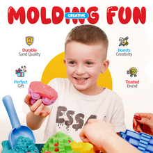 Load image into Gallery viewer, Sleepah Play Sand Sensory Sand Set for Boys &amp; Girls Age 3-8 No Mess Never Dries Out Toy Perfect for Shaping Squeezing Scooping Rolling Molding  36p Set 5 Colors
