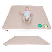 Load image into Gallery viewer, Baby Play Mat for Floor 50&quot; x 50&quot; – Waterproof Vegan Leather Tummy Time Mat – Easy to Clean with Removable Cover – Foam Support with Non-Slip Bottom for Infant, Kids &amp; Toddler Crawling

