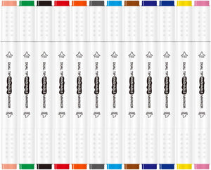 Sleepah 12 Washable Markers for Air Brush Set (SL190) & Drawing with Chisel Tips (12 Markers)