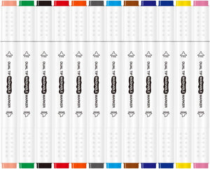 Sleepah 12 Washable Markers for Air Brush Set (SL190) & Drawing with Chisel Tips (12 Markers)