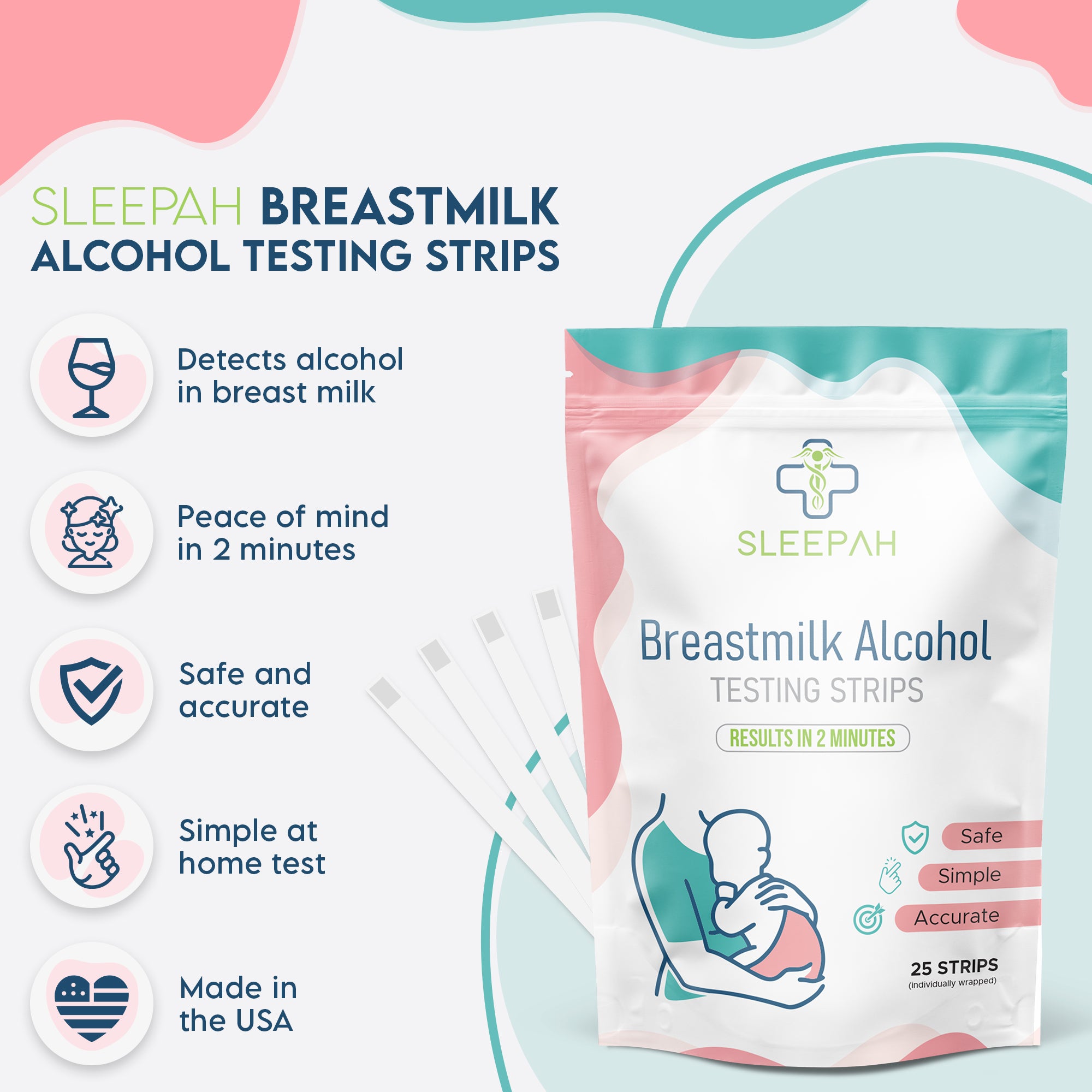 Breast Milk Alcohol Testing Strips (13 Pack) – Detect Alcohol in Breas