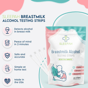 Breast Milk Alcohol Testing Strips (13 Pack) – Detect Alcohol in Breast Milk at Home – Individually Wrapped, Results in 2 Minutes