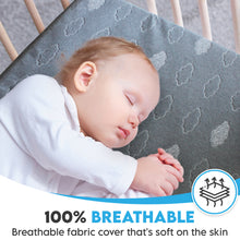 Load image into Gallery viewer, Sleepah Square Pack and Play Mattress Waterproof Memory Foam Playard Playpen Mattress Topper with Removable Cover Thick Dual Sided (Firm for 0-9 Months) (Softer 9+ Months)
