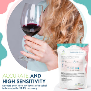 Breast Milk Alcohol Testing Strips (13 Pack) – Detect Alcohol in Breast Milk at Home – Individually Wrapped, Results in 2 Minutes