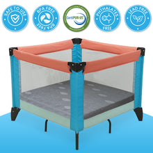Load image into Gallery viewer, Sleepah Square Pack and Play Mattress Waterproof Memory Foam Playard Playpen Mattress Topper with Removable Cover Thick Dual Sided (Firm for 0-9 Months) (Softer 9+ Months)
