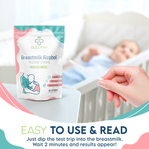 Breast Milk Alcohol Testing Strips (13 Pack) – Detect Alcohol in Breast Milk at Home – Individually Wrapped, Results in 2 Minutes