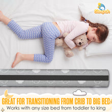 Load image into Gallery viewer, Sleepah Bed Rail for Toddlers Memory Foam Bed Bumper Guard w Dual Non-Slip Pads (Top &amp; Bottom) Bed Rail is Waterproof Washable Soft Removable Cover for Kids, Adults &amp; Seniors  (1 Pack)
