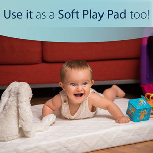Sleepah Pack and Play Mattress Pad Portable Memory Foam; Double-Sided (Firm for Babies, Soft for Toddlers)